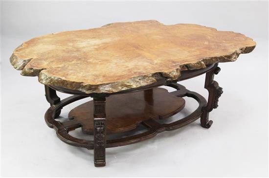 A decorative modern coffee table, W.4ft 11in.